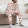 thumbnail image 6 of KLL Dachshund Walking Sleepwear Mens Flannel Pajamas,Long Cotton Pj Set, 6 of 7