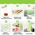 thumbnail image 3 of Silicone Ice Cube Tray, 4 Pack Easy-Release & Flexible 14-Ice Cube Trays with Spill-Resistant Removable Lid, Stackable Ice Trays with Covers for Freezer, 3 of 8