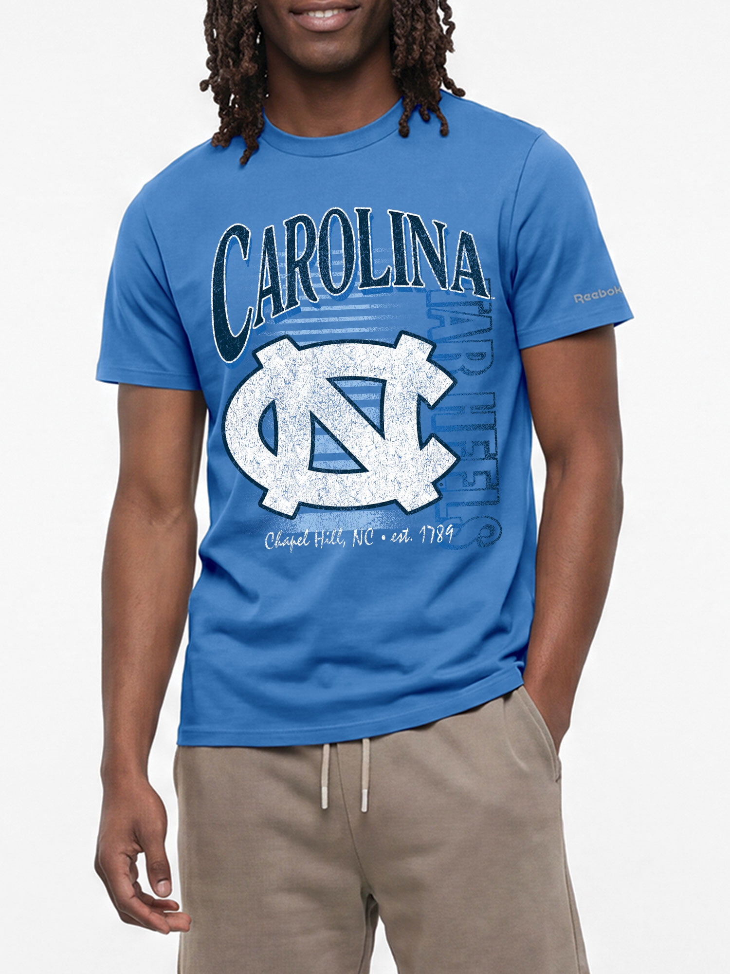 North Carolina TarHeels Reebok Mens Crew Neck Short Sleeve T-Shirt