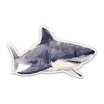 Shark Great White - 3" Vinyl Sticker - For Car Laptop I-Pad Phone Helmet Hard Hat - Waterproof Decal