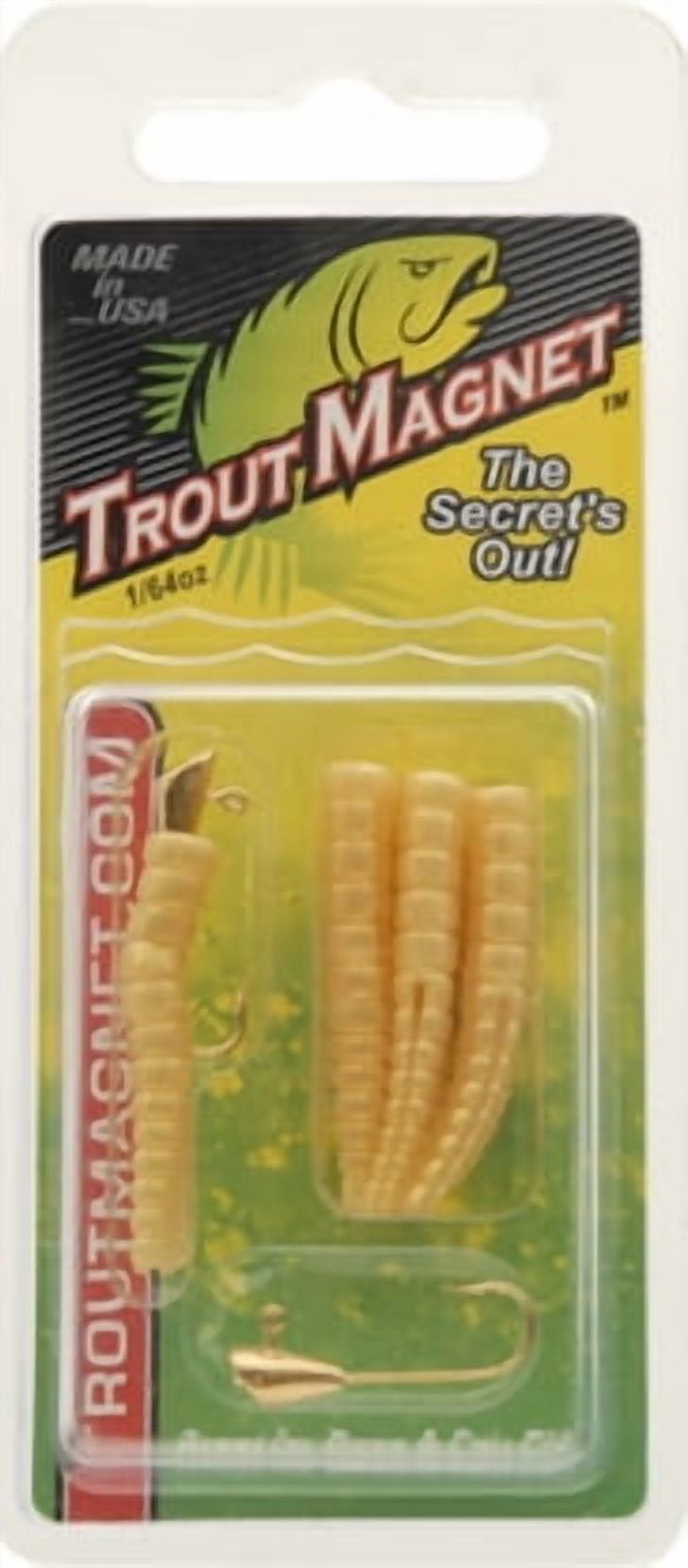 (3 pack) Leland Lures Trout Magnet 1/64 oz 9 Count Mealworm