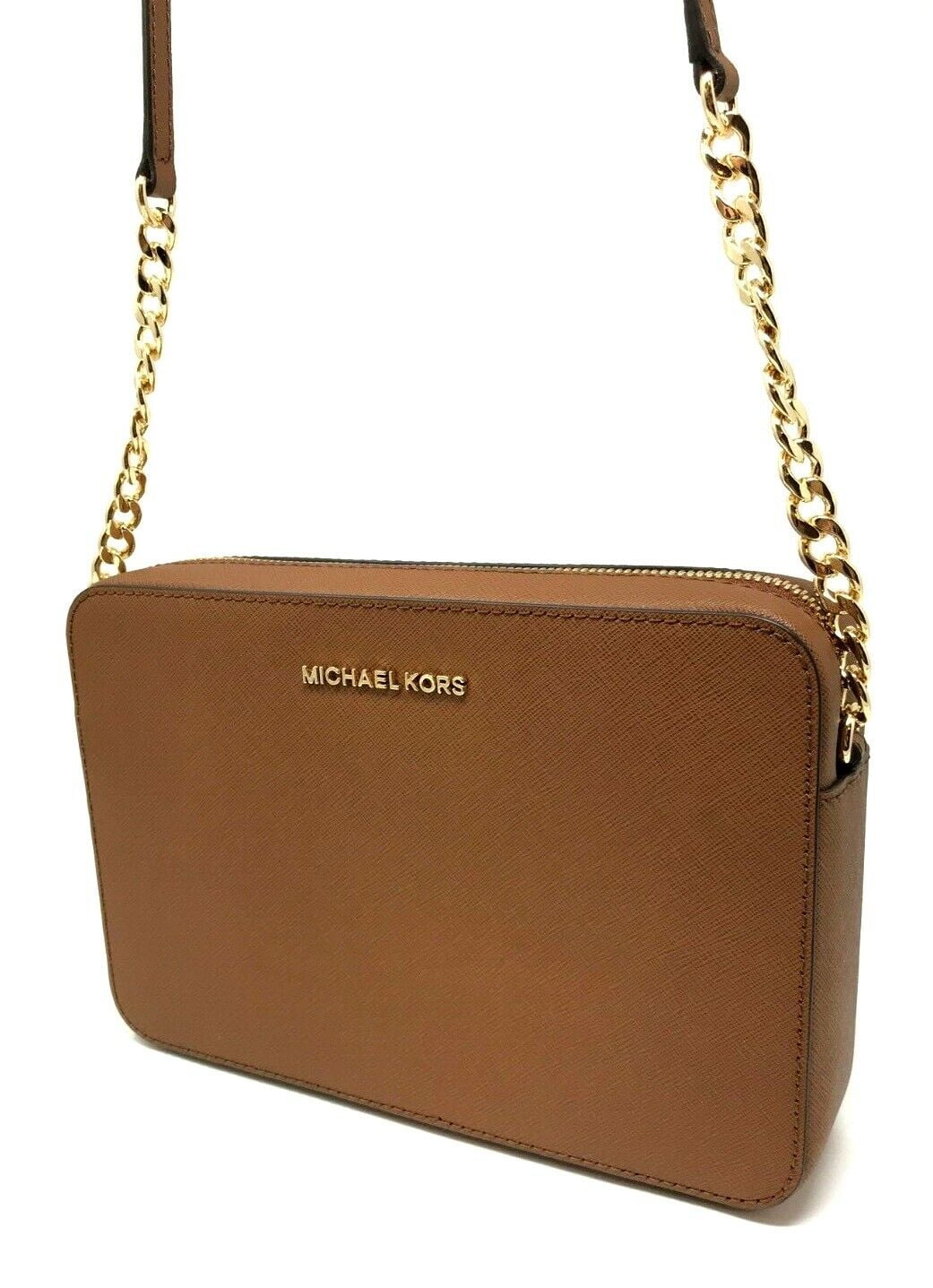 Michael Kors Women's Zipper Closure Saffiano Leather Crossbody Bag