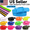 Light Blue, variant on Adjustable Cut to Fit Rubber Plastic Jelly Silicone Casual Belt With Buckle USA