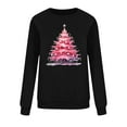 thumbnail image 3 of Uootdi Christmas Long Sleeve Gift Sweatshirts for Women Crewneck Christmas Gnome Wine Glass Cute Santa Hat Xmas Tree Graphic T-S hirts, 3 of 6