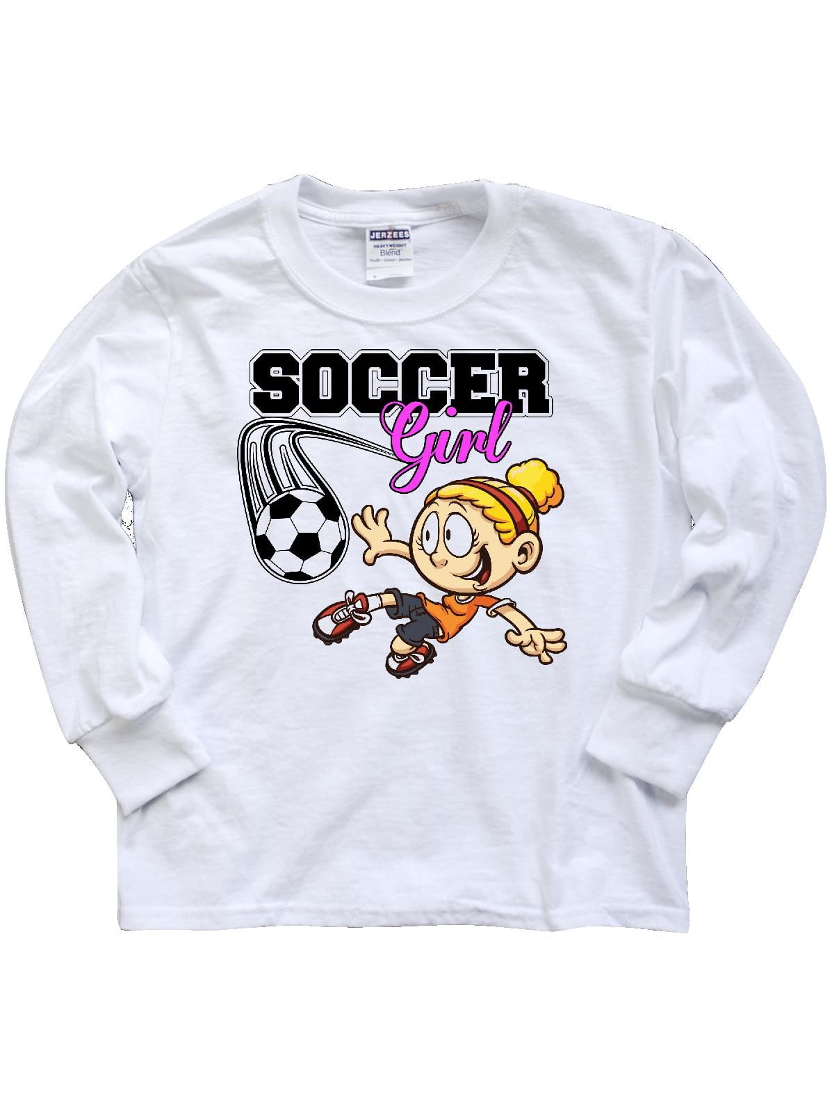 INKtastic Inktastic Soccer Girl Tween Long Sleeve TShirt Female