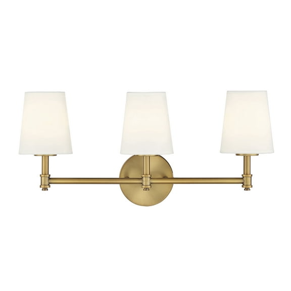 Trade Winds Coyle 3-Light Bathroom Vanity Light in Natural Brass