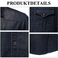 thumbnail image 3 of Camisas de algodón para hombre, camisa vaquera, camisa de manga larga, camisas de corte entallado para hombre, 3 of 5