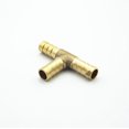 thumbnail image 2 of 10mm Hose Barb Tee Brass Barbed Tube Pipe Fitting Coupler Connector Adapter ,Solid Connection, 2 of 3