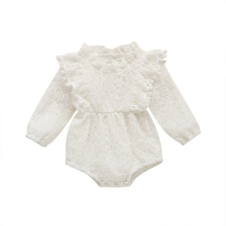 

Zrbywb Spring Autumn Toddler Baby Romper Baby Girls Cotton Solid Autumn Long Sleeve Romper Bodysuit Clothes