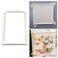 thumbnail image 6 of yotijay Rectangle Tapestry Scroll Embroidery Clip Frame Plastic Clip Frame for Embroidery Cross Stitch Quilting Needlepoint Tool 43x28cm, 6 of 9