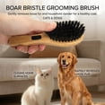 thumbnail image 4 of WAAYEEPAL 2-in-1 Double-Sided Wooden Pet Grooming Brush, Steel Pin & Boar Bristle Comb for Dogs and Cats, Deshedding & Massaging Tool for All Hair Types, 4 of 7