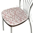 thumbnail image 3 of Cherry Blossom Dining Chair Pad, 3D Illustrated Sakura Tree Design with Buds and Multiplexed Stamens, Water Resistant Pillow with Straps for Seats, 2 Pieces Set, Dark Taupe and Rose, by Ambesonne, 3 of 5