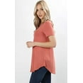 thumbnail image 3 of Zenana Plus Size Relaxed Fit Long Sleeve Round Neck & Hem Jersey Tee Shirt Top, 3 of 3