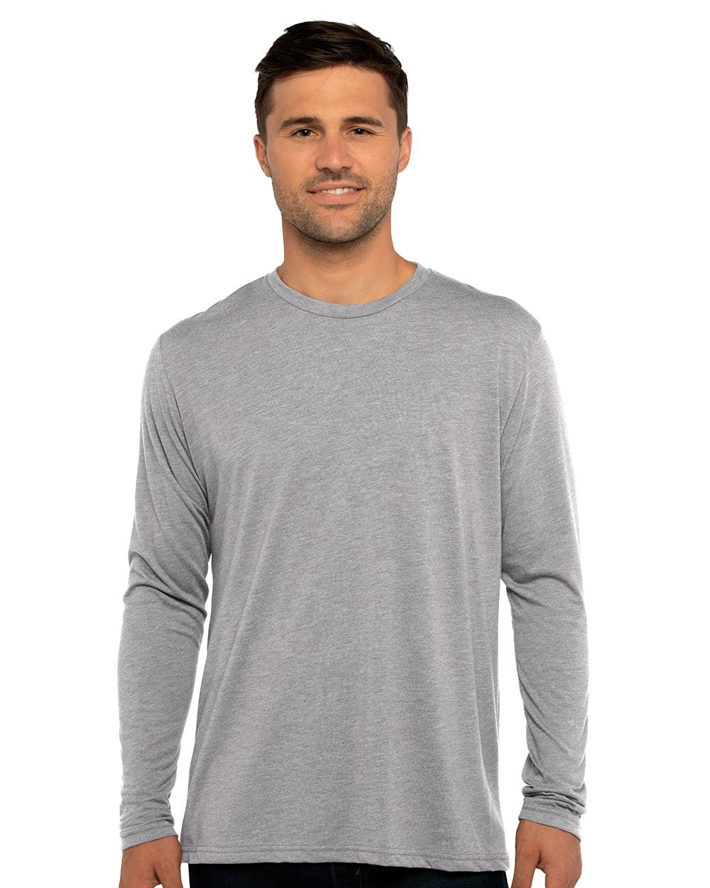 Next Level Men's Triblend Long Sleeve Crewneck T-Shirt - Vintage Royal Blue - View #4