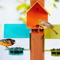 thumbnail image 5 of Mosaic Birds Recycled Glass & Metal Bird Feeder Outdoor - Hanging Bird House Feeder for Oriole, Finch - Orange, 5 of 6