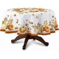 thumbnail image 2 of Fall Tablecloth Round, Thanksgiving Tablecloth Round With Fall Pumpkin Leaves Autumn Tablecloth, Waterproof Fall Table Cloths For Fall Decor, Fall Thanksgiving Tablecloth For Round Tables 60 X 60, 2 of 3