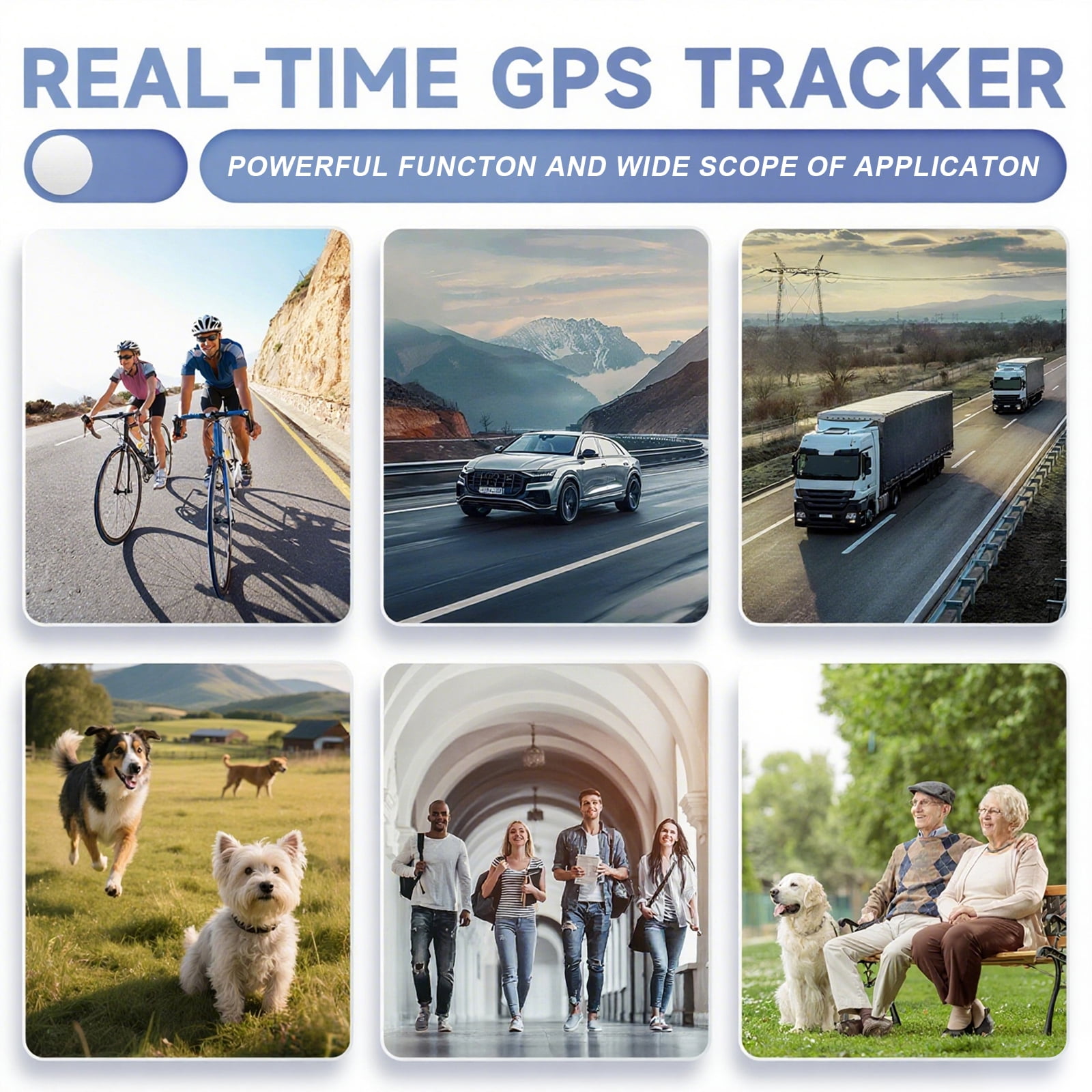 Portable Wearable GPS Locator with Ergonomic Rounded Design, Comfortable Anti-Lost Tracking Device for Mobility-Impaired People, Daily Outdoor Activities and Long-Term Personal Guard