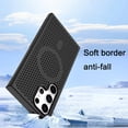 thumbnail image 6 of Magnetic Cooling Case for Samsung Galaxy S24 Ultra (Not S24), Hard PC Slim Cellular Hole Heat Dissipation Mesh Breathable Hollow Honeycomb Case for Samsung Galaxy S24 Ultra SR-Black, 6 of 8