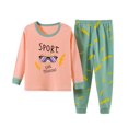thumbnail image 2 of Cethrio Kids Girls Pajama Sets, 2 Piece Soft Cotton Fall Winter Sleepwear Pink Size 3-4 T, 2 of 6