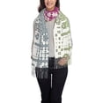 thumbnail image 4 of Foulard à Franges pour Femmes, Motif Texturé Rétro Long Châle, Léger et Chaud, 4 of 6