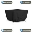 thumbnail image 6 of COVERS&ALL Outdoor Square Fire Pit Cover, 12 Oz Waterproof, UV & Weather Resistant for Patio Lawn Garden Backyard Outside, with Air Vents & Drawstrings (52"L x 52"W x 22"H, Black), 6 of 7