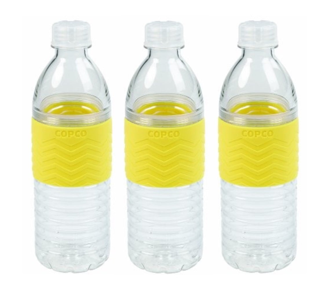Copco Hydra Chevron Water Bottle BPA Free Reusable 16.9 Oz 3 Pack Blue Pink Gray