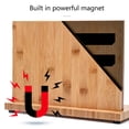 thumbnail image 4 of 1 Piece Natural Bamboo Knife Block Double Side Magnetic Large Capacity and Safer, 4 of 10