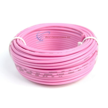 18 GA 50 Feet Pink Audiopipe Car Audio Home Remote Primary Cable Wire