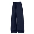 thumbnail image 6 of Naotn Mens Wide Leg Baggy Sweatpants Elastic Waist Drawstring Casual Full Length Trousers Running Gym Joggers with Pocket, 6 of 6