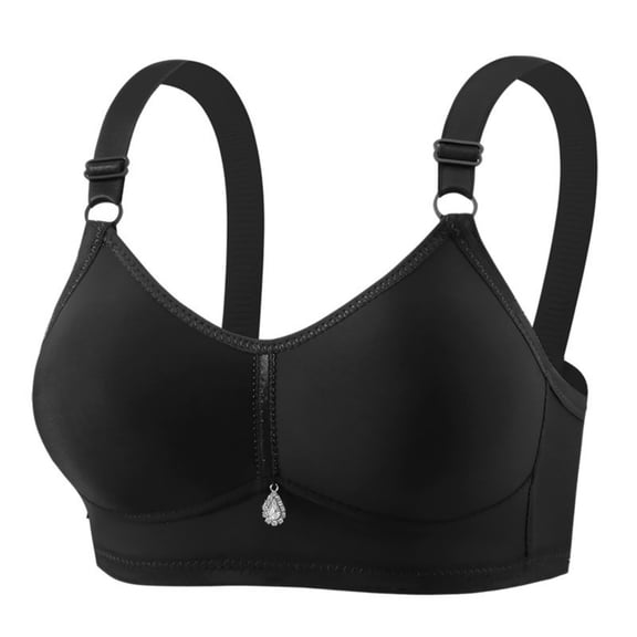 Aofany Plus Size Bras for Women Full Coverage Gathered Push Up Lingerie Adjustable Wirefree Bras Thin Breathable Wireless Bralettes, 38B/C-44B/C