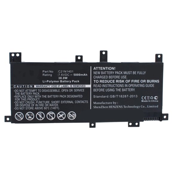 Batteries N Accessories BNA-WB-P4524 Laptops Battery - Li-Pol, 7.6V, 5000 mAh, Ultra High Capacity Battery - Replacement for Asus 0B200-01130200 Battery