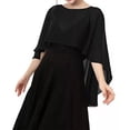 thumbnail image 2 of OIOLOYJM Shawls for Womens Dressy Casual Wedding Chiffon Sheer Wrap Shawl Black One Size, 2 of 4