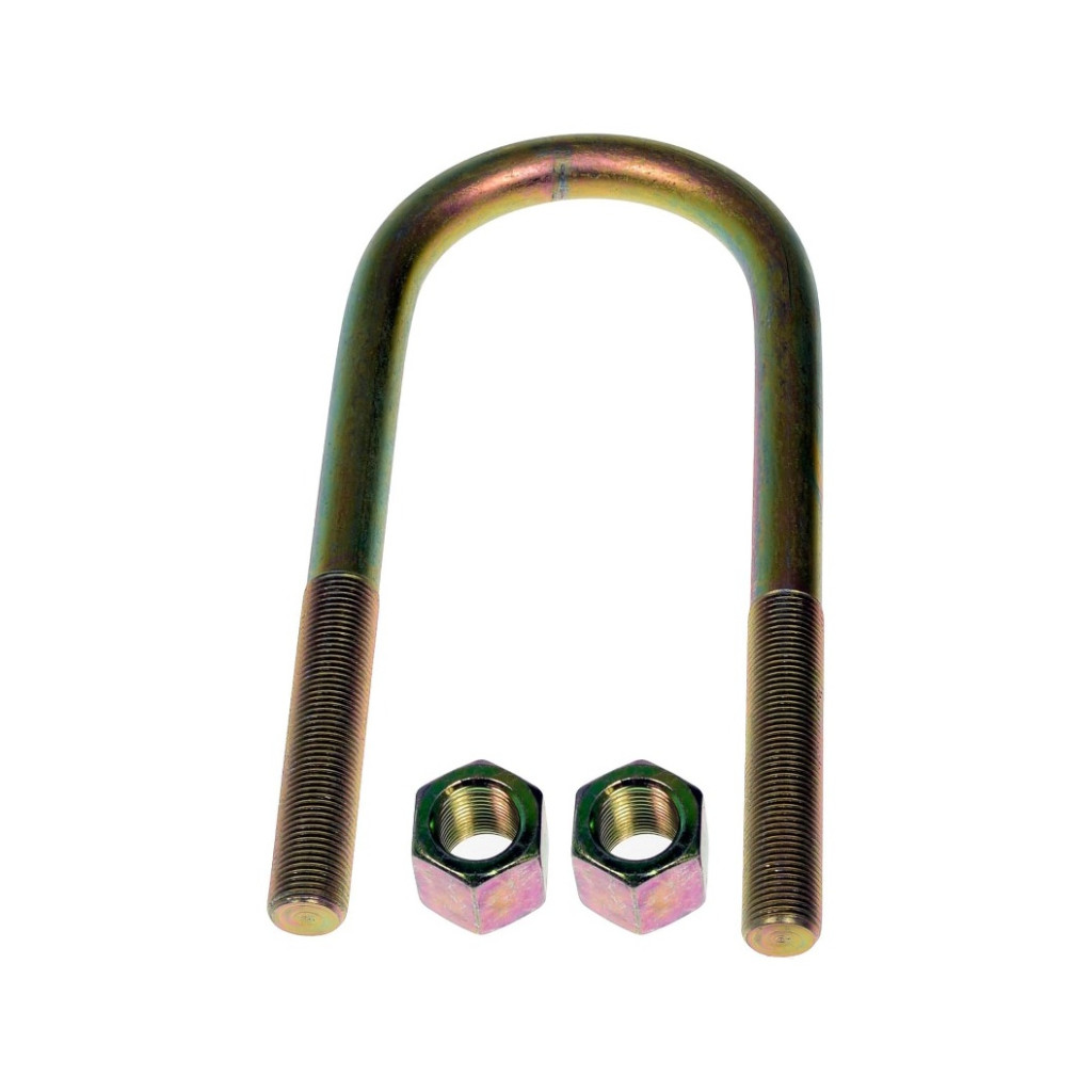 KarParts360 Threaded U-Bolt | Steel | Yellow Zinc | Fine Thread | Round U-Bolt | Heat Hardened | 5/8 Inches Thread Diameter