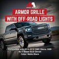thumbnail image 2 of AMERICAN MODIFIED Armor Grille for 2016 to 2018 GMC Sierra 1500, Matte Black, 2 of 12