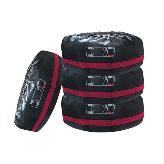 Bolsas ruedas portátiles Likrtyny Cubierta protectora neumáticos tela Oxford a prueba polvo 4-L