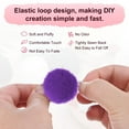 thumbnail image 2 of Uxcell 25-Pack Faux Fur Pom Poms, 1.6 Inch/ 4 cm Soft Fluffy PomPoms Balls Faux Rabbit Fur with Elastic Loop for DIY[Deep Purple], 2 of 7