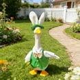 thumbnail image 6 of Forestwhale Green Easter Bunny Goose Outfit Porch Geese Outfit Lawn Goose Clothing for 21" Cement & Geese Garden Goose, 6 of 6