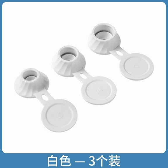 WHAMVOX Leakproof Bottle Caps for Shampoo Dispensers and Lotion Bottles with TPE Material White Color for Home Use 3pcs
