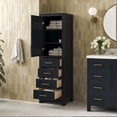thumbnail image 6 of ARIEL Cambridge Bathroom Linen Storage Cabinet 65”H x 20”W x 16”D Midnight Blue, 6 of 8