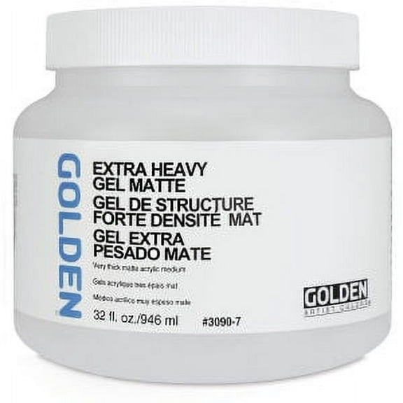 Golden Extra Heavy Acrylic Gel Medium - Matte, 32 oz jar