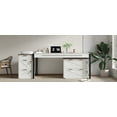 thumbnail image 4 of UBesGoo Farmhouse File Cabinet with 3-Drawer Wood Vertical File Storage Cabinet with Individual Lock and Rustic Metal Handles, White, 4 of 11