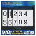 thumbnail image 2 of Curb and Median Stencils - 6 inch Number KIT Stencil Set - (12 Piece) - 6" x 4" x 1/8" (128 mil) - Pro-Grade Pro-Grade - 1/8" (126 mil) thick, 2 of 5
