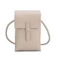 thumbnail image 1 of Bolso inclinado de cuero suave retro de hombro casual para mujer bolso vertical para teléfono móvil de PU, 1 of 5