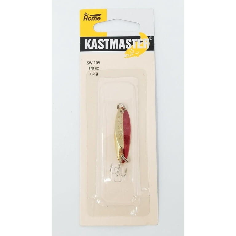 Acme Kastmaster Fishing Lure Spoon Gold Neon Red 1/8 oz.
