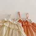 thumbnail image 4 of Ropa de verano para niñas de 0 a 2 años, mono con tirantes bonitos de encaje en capas, camisola para niños pequeños, falda de una pieza para bebé 2025, 4 of 6