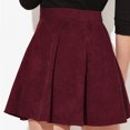 thumbnail image 4 of hoksml Trendy Summer Skirts for Women,Women's Fashion Solid Color Corduroy Autumn And Winter Skirt Fashion Sweet Single Button High Waist Umbrella Skirt Women, 4 of 5