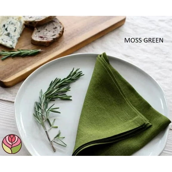 New Era Creation Moss Green Plain Pure Cotton Cloth Napkins,Cocktail Napkins,Dinner Napkins, garden Event party,thanksgiving Gifts for mom