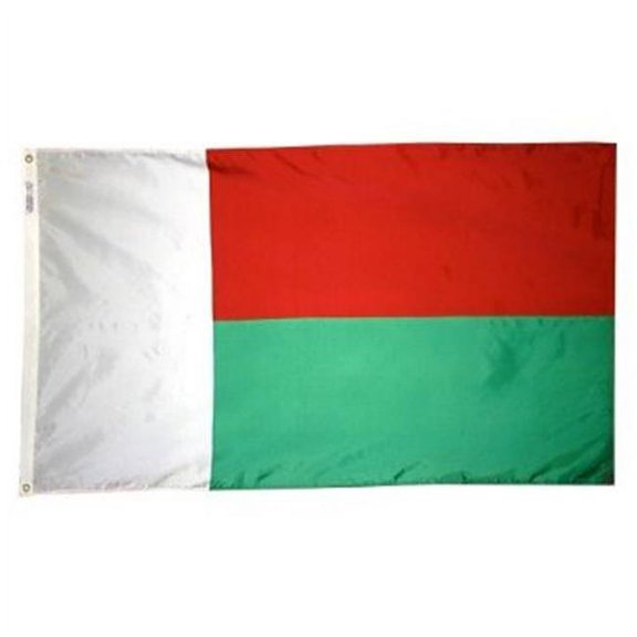 Annin Flagmakers 195191 4 ft. X 6 ft. Nyl-Glo Madagascar Flag