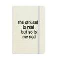 thumbnail image 1 of The Struggle Is Real Quotes Notebook Official Fabric Hard Cover Classic Journal Diary, 1 of 3