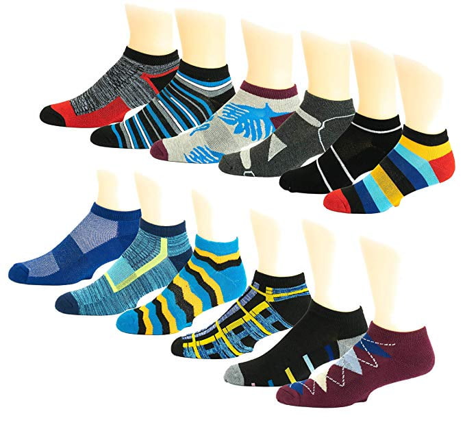12 Pairs Men's Low Cut Sports Running Athletic Performance Socks